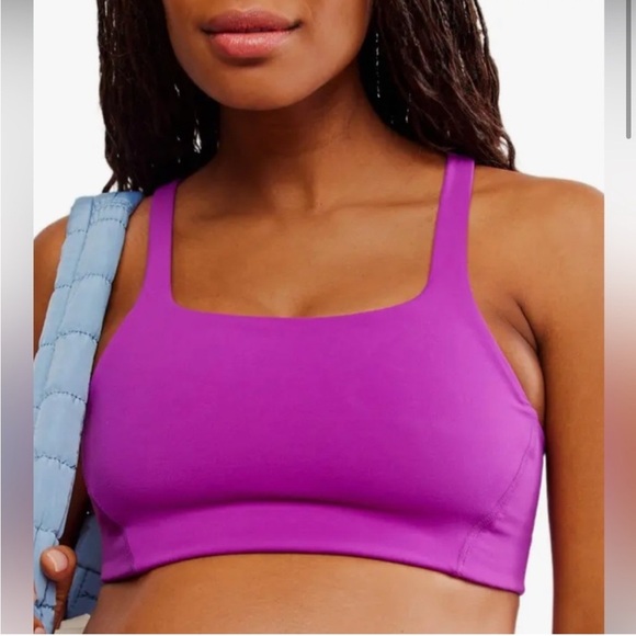 FP Movement x Hatch Never Better Square Neck Maternity Bra Fluorenscent Berry - Picture 1 of 11